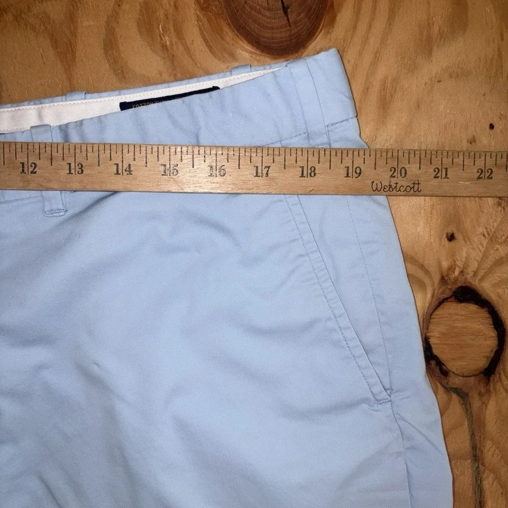Ralph Lauren Polo Golf Chino Shorts‎ Baby Blue Khaki Crest Logo 38 Twill Stretch